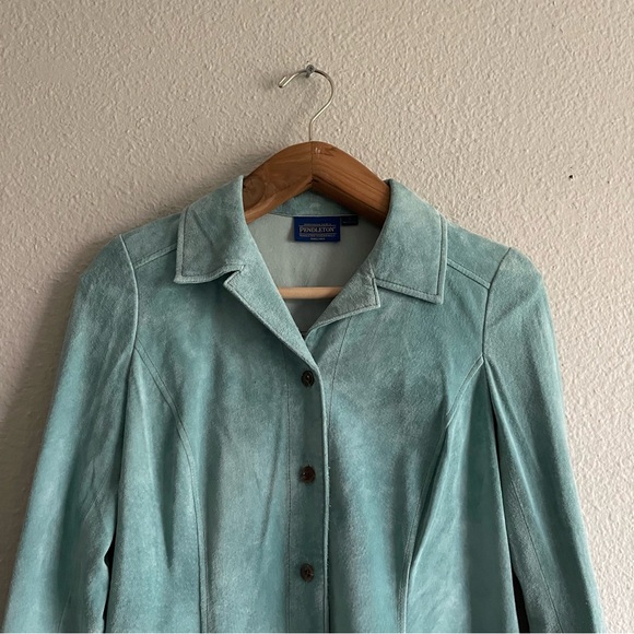 Pendleton Suede Button Up Shacket - Picture 2 of 12